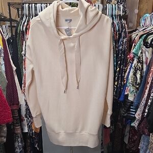 NWT Aerie Cream Side Zip Tunic Sweatshirt X-small